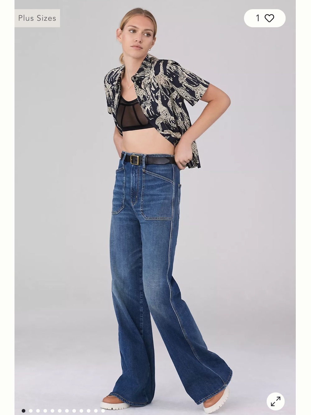 Anthropologie Pilcro The Carpenter Wide-Leg Jeans - 25 Waist - Picture 3 of 15